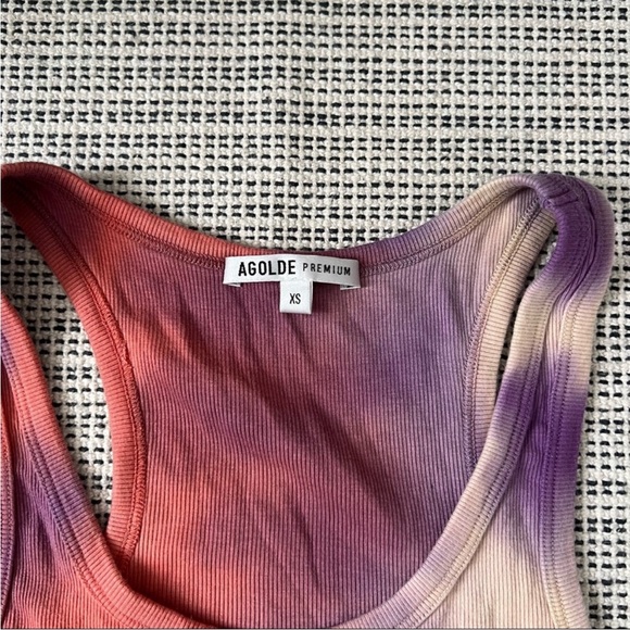 AGOLDE Rib Tank Bodysuit in Trip Tie Dye Size  XS - Picture 6 of 13